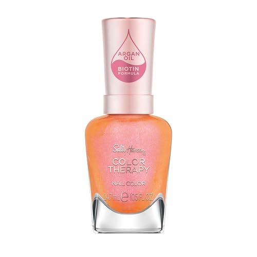 sally hansen color therapy nail polish | biotin, argan oil, lo...