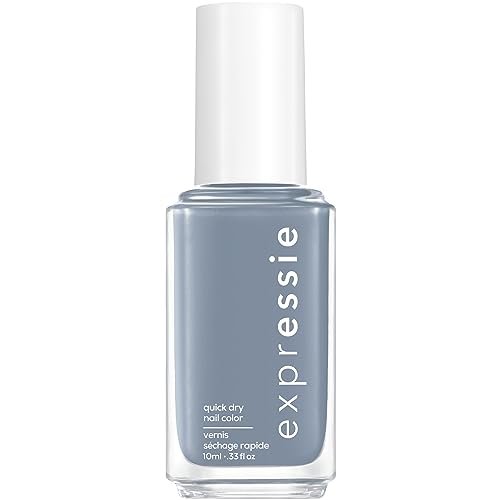 essie expressie quick dry vegan nail polish, air dry, slate bl...