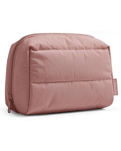 bagsmart makeup bag, wide opening cosmetic bag compact & spaci...