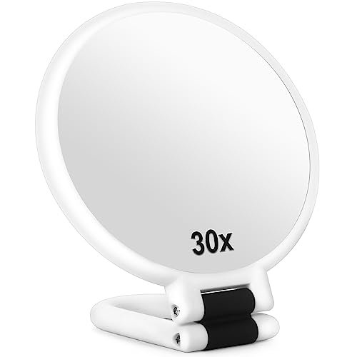 sifolo 30x magnifying mirror, travel hand mirrors with handle...