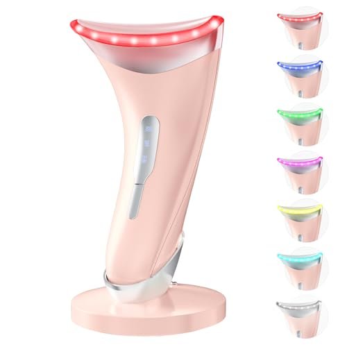 dopsikn 7 color light therapy facial massager with adjustable...