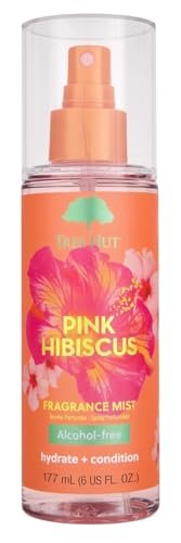 tree hut pink hibiscus hair & body mist, hydrating & alcohol f...