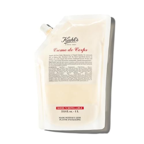 kiehl's crème de corps body lotion, moisturizer with shea butt...