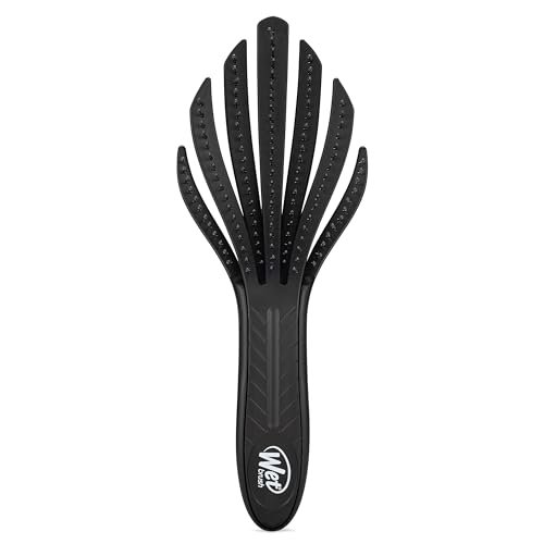 wet brush go green curl detangler hair brush, black, ultra sof...