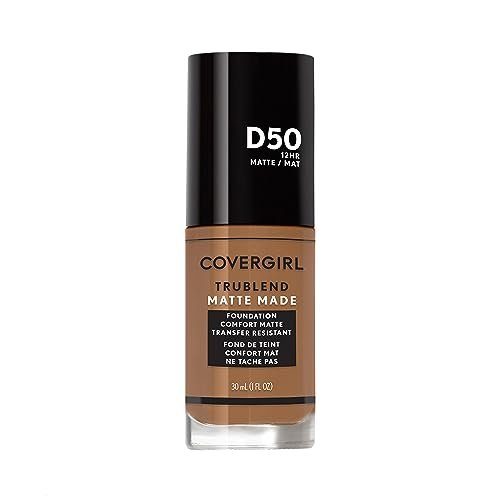 covergirl trublend matte made liquid foundation, deep golden,...