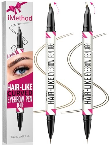 imethod curved eyebrow pen eyebrow pencil, 2 count brow penc...
