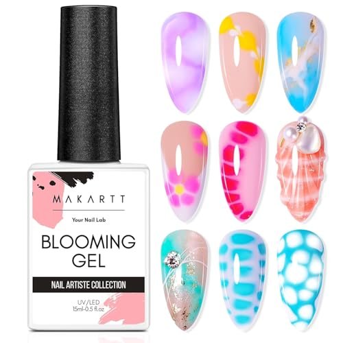 makartt clear blooming gel 15ml uv led soak off nail art polis...