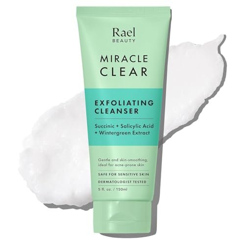 rael miracle clear facial cleanser – makeup remover, daily fac...