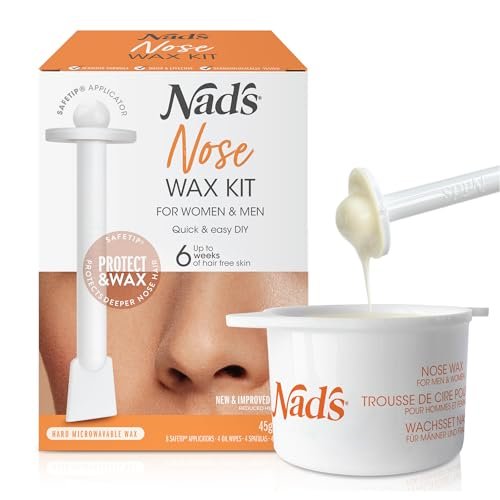nad's nose wax kit for men & women waxing kit for quick & ea...