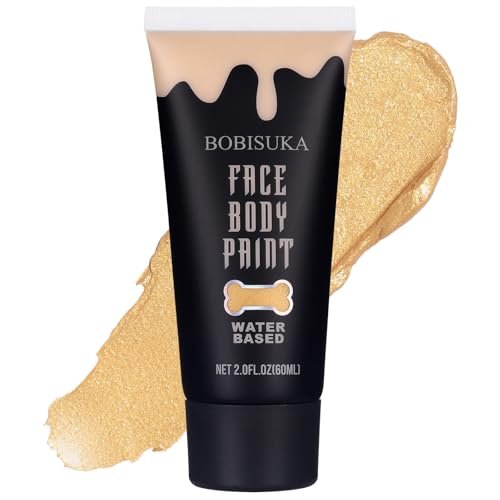 bobisuka gold face body paint, water based face painting for a...