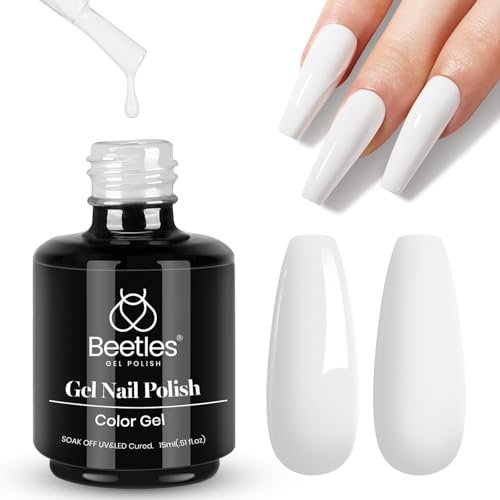 beetles white gel nail polish 1pc 15ml white summer colors g...