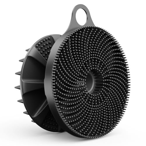 2 in 1 silicone brush, beautail body shower scrubber and scalp...