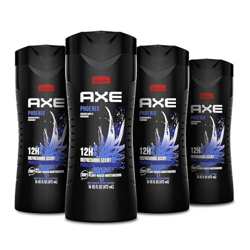 axe body wash phoenix 4 count 12h refreshing scent crushed min...