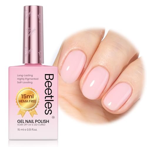 beetles nude pink gel nail polish misty rose jelly gel polis...
