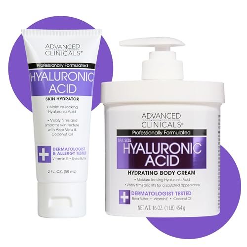 advanced clinicals hyaluronic acid moisturizer body cream | hy...