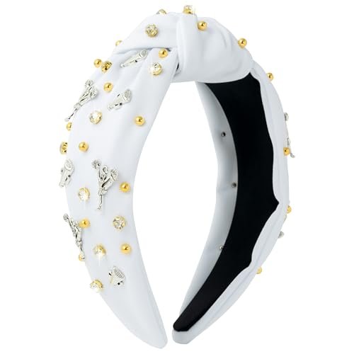 pantide cheerleader jeweled knotted headband cheerleading te...