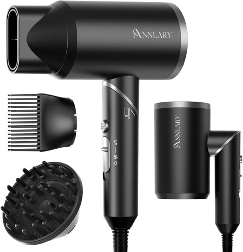 annlary hair dryer with comb | 1800w blow dryer with diffuser...