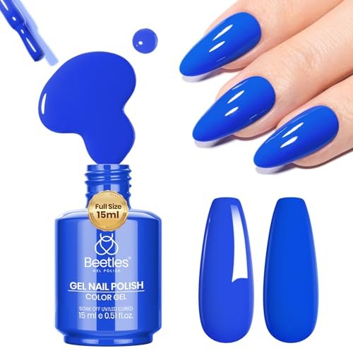 beetles blue gel polish 15ml full size one color one bottle...