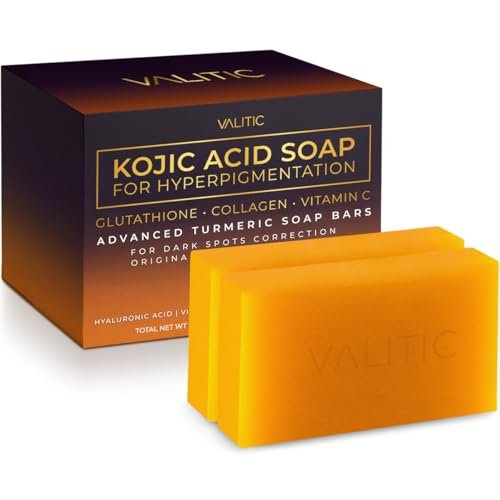 valitic kojic acid soap for hyperpigmentation with glutathio...