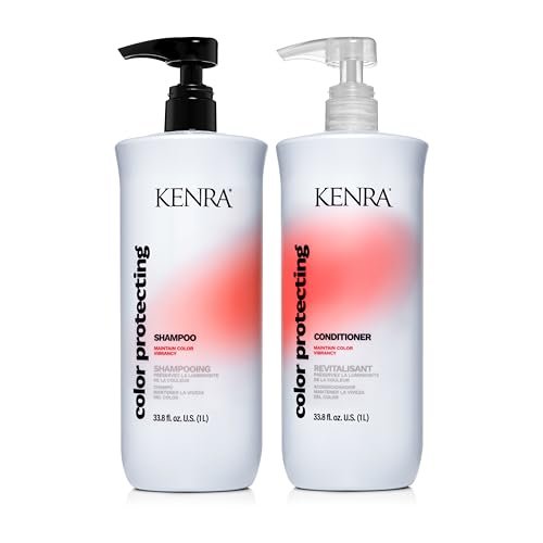 kenra color protecting shampoo & conditioner set | color safe...
