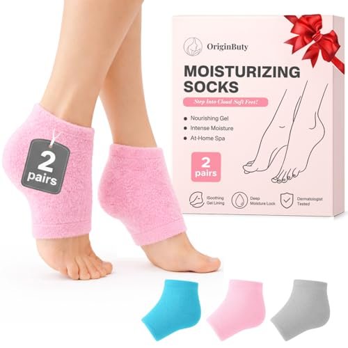 moisturizing socks women, feather yarn gel socks, foot moistur...