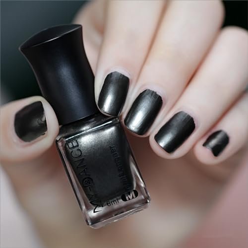 imgdd black nail polish metallic mirror effect metal long last...