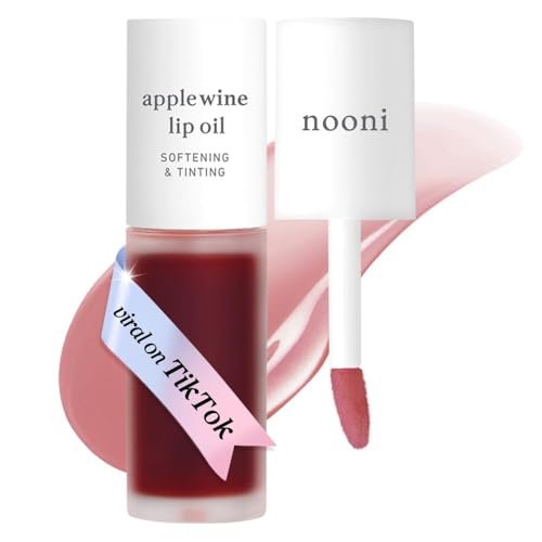 nooni korean lip oil applewine | long lasting, moisturizing,...