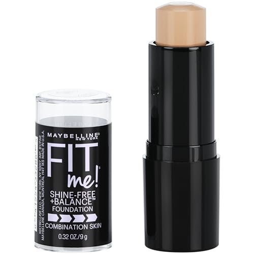 maybelline fit me shine free + balance foundation stick, multi...
