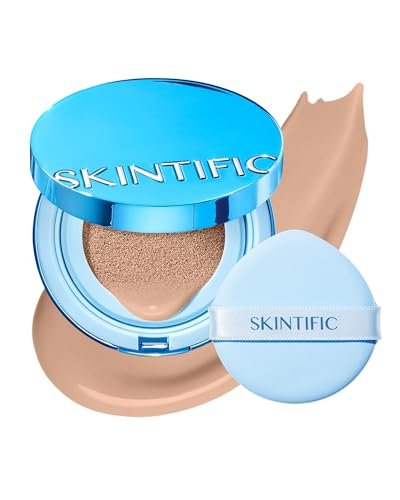 skintific velvet matte cushion foundation blue #1cn cool vanil...