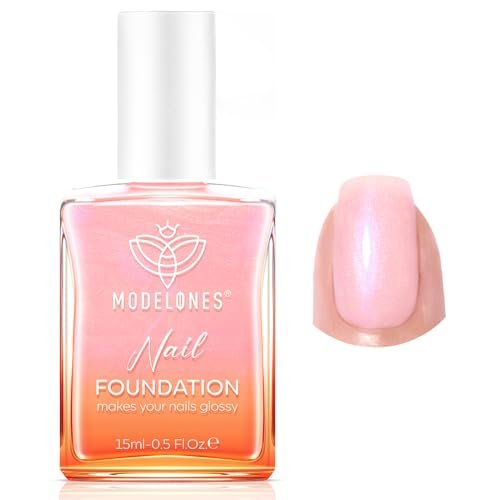 modelones nail strengthener, sparkle pink nail polish nail rep...