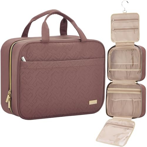 nishel travel toiletry bag for women, portable hanging organiz...
