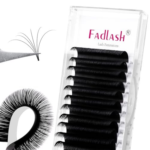 fadlash eyelash extensions d curl 0.07 15 20mm mixed tray easy...