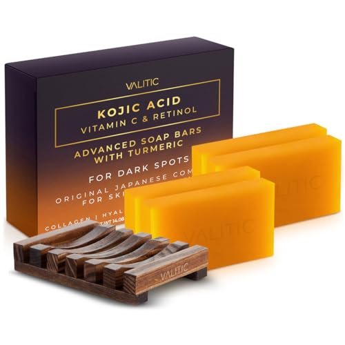 valitic kojic acid vitamin c and retinol soap bars with turmer...