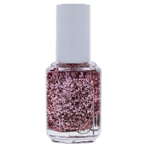 essie nail polish, glossy shine finish, a cut above, pink glit...
