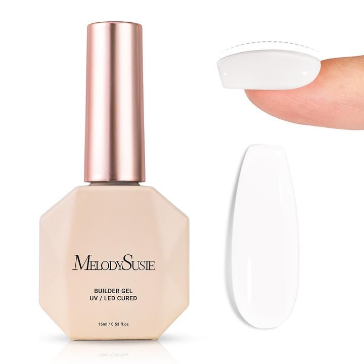 melodysusie milky white builder nail base gel for nails thicke...