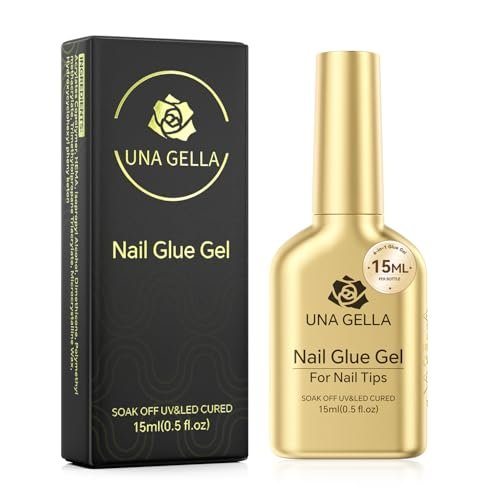 una gella 6 in 1 gel nail glue for clear acrylic nails tips, 1...