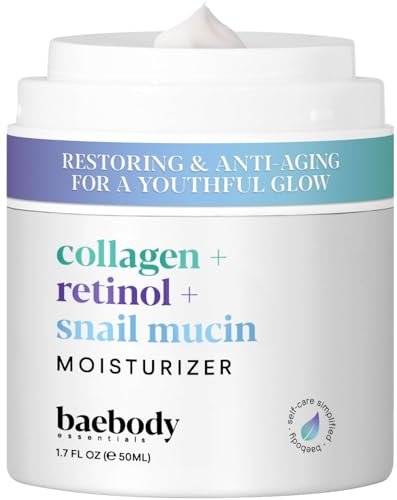 baebody collagen retinol snail mucin face moisturizer with hya...
