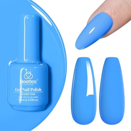 beetles gel polish light blue gel nail polish soak off uv led...