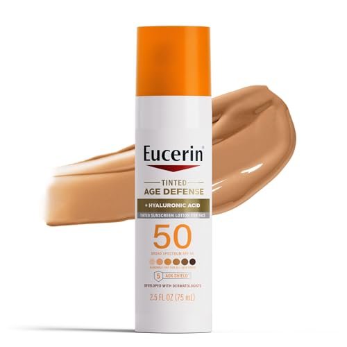 eucerin sun tinted age defense face sunscreen lotion spf 50 wi...