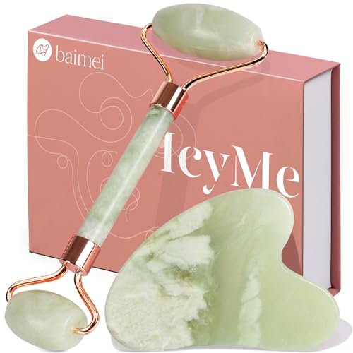 baimei icyme jade roller & gua sha set face roller and gua sha...