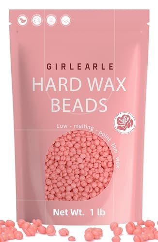 girlearle hard wax beads, 1lb wax beans for hair removal sensi...