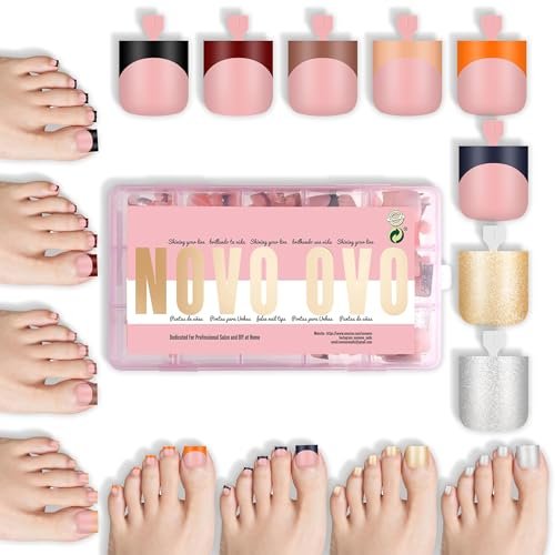 novo ovo halloween christmas fall autumn colorful french tip t...