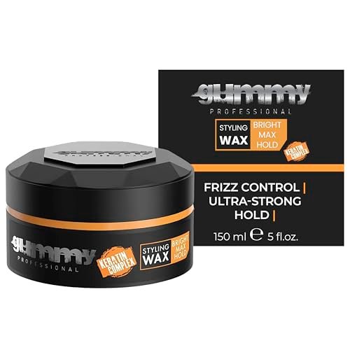 gummy professional bright max hold hair styling wax with kerat...