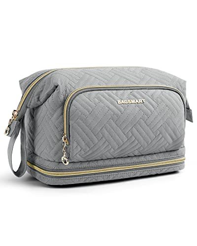 bagsmart travel makeup bag, cosmetic bag make up organizer cas...