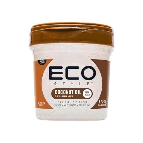 eco style coconut oil styling gel adds luster and moisturize...