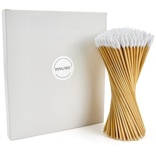 200 pcs 6 inch precision gun cleaning swabs lint free bamboo...