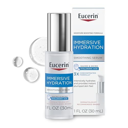 eucerin immersive hydration smoothing face serum, ultra lightw...