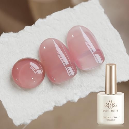 born pretty jelly rose pink gel nail polish neutral sheer tran...