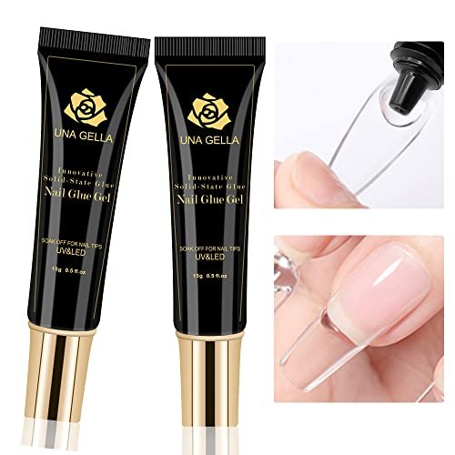 una gella solid gel nail glue strong 15g*2pcs set u v/led nail...
