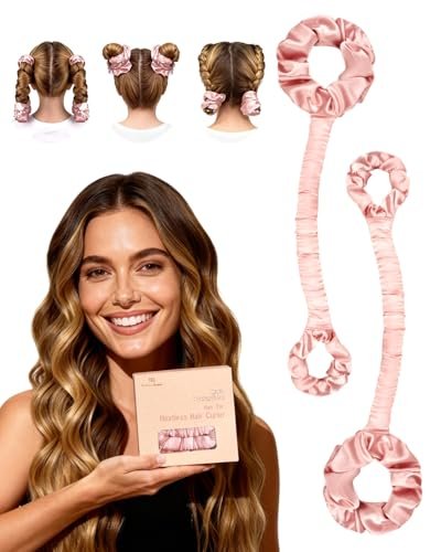 bonnet queen heatless hair curler set , heatless curls overnig...